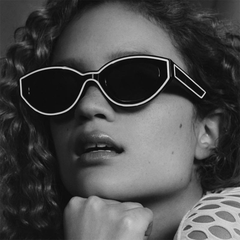 Women Cat-Eye Sunglasses with sturdy transparent frame and protective UV filter Kalsten