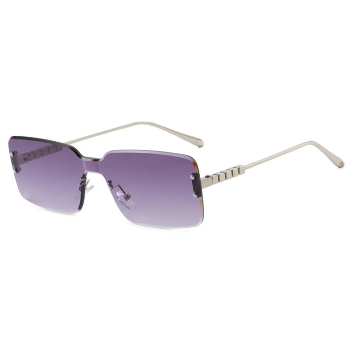 Women's modern rectangular sunglasses with stylish metal frame Kalsten
