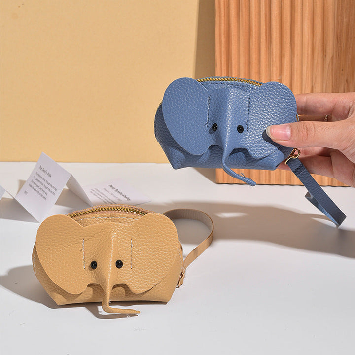 Cute Elephant-Themed Zippered Coin Purse Kalsten