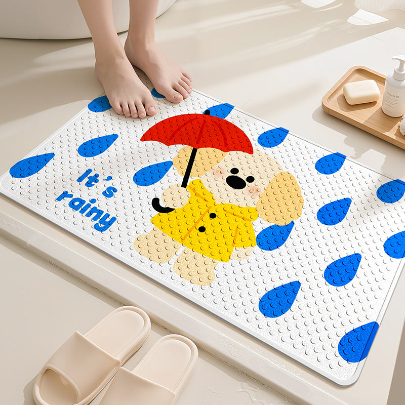 Playful Cartoon Dog Bath Mat Kalsten