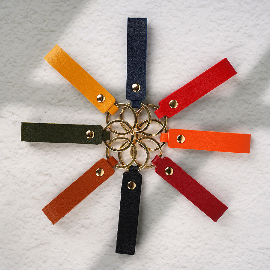 Unisex keychain made of high-quality artificial leather with practical loop Kalsten