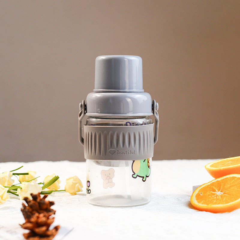 Ladies trendy glass drinking bottle with practical silicone protection Kalsten