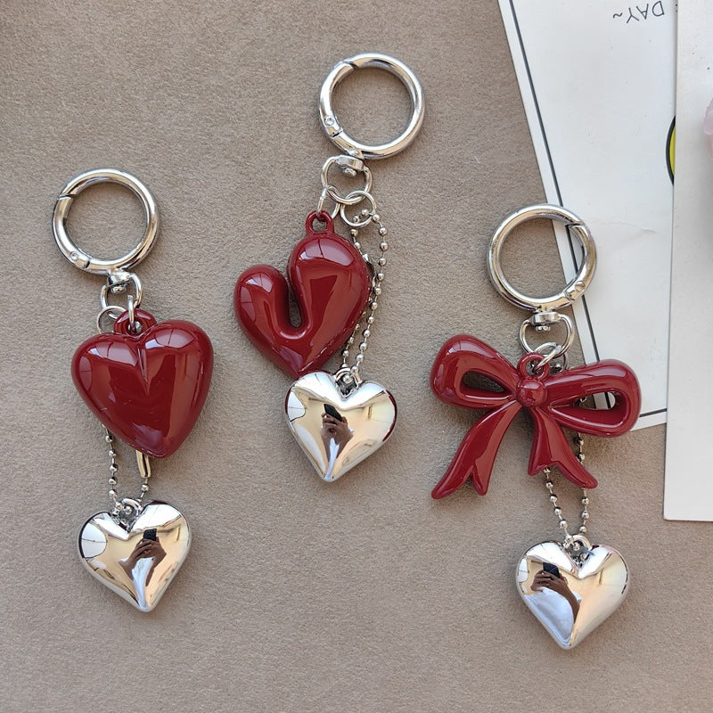 Keychain with bow and heart motif Kalsten