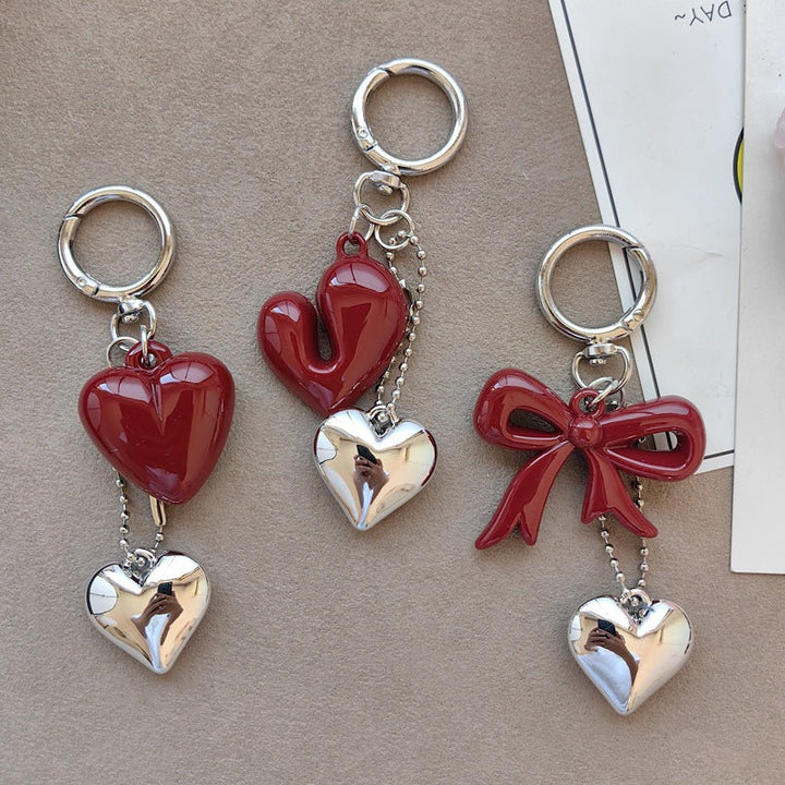 Keychain with bow and heart motif Kalsten