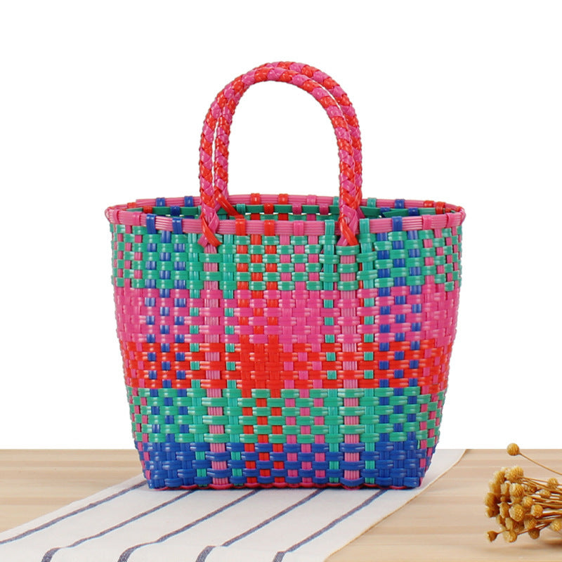 Colorful Woven Beach and Shopping Bag Kalsten