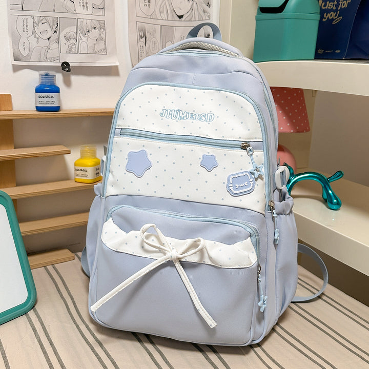 Stylish Polka Dot Casual School Backpack