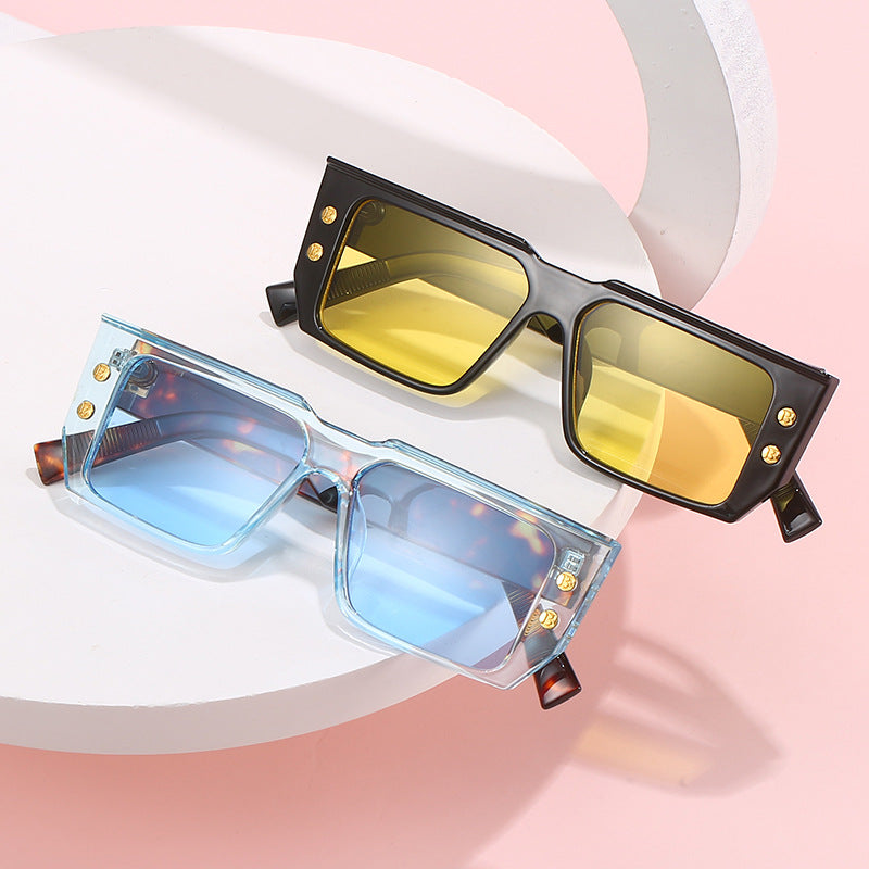 Women's fashionable clear glasses with golden accents Kalsten