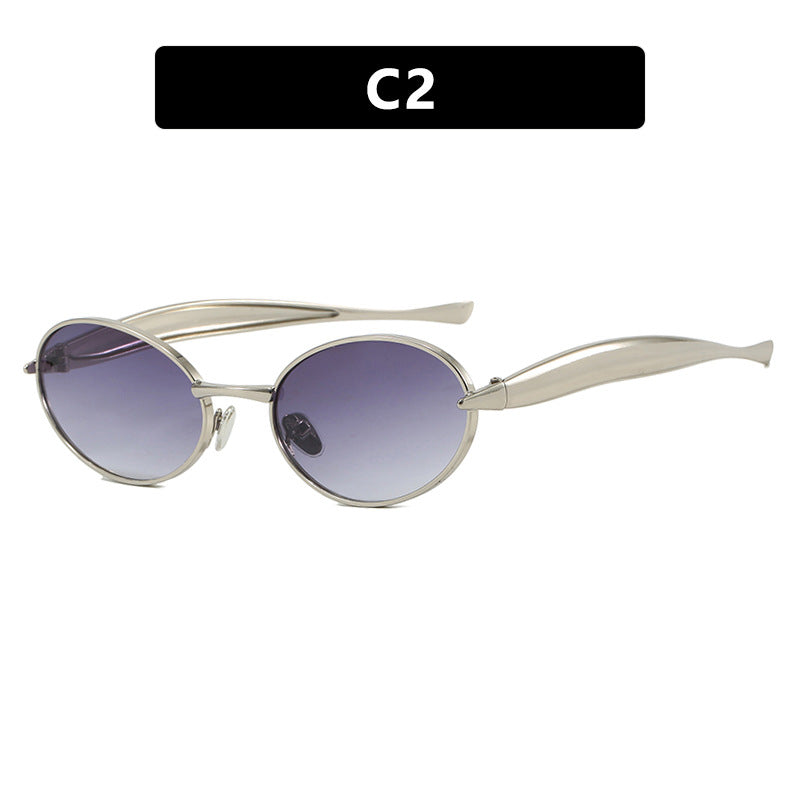 Women's fashionable sunglasses with oval frame and sparkling details Kalsten