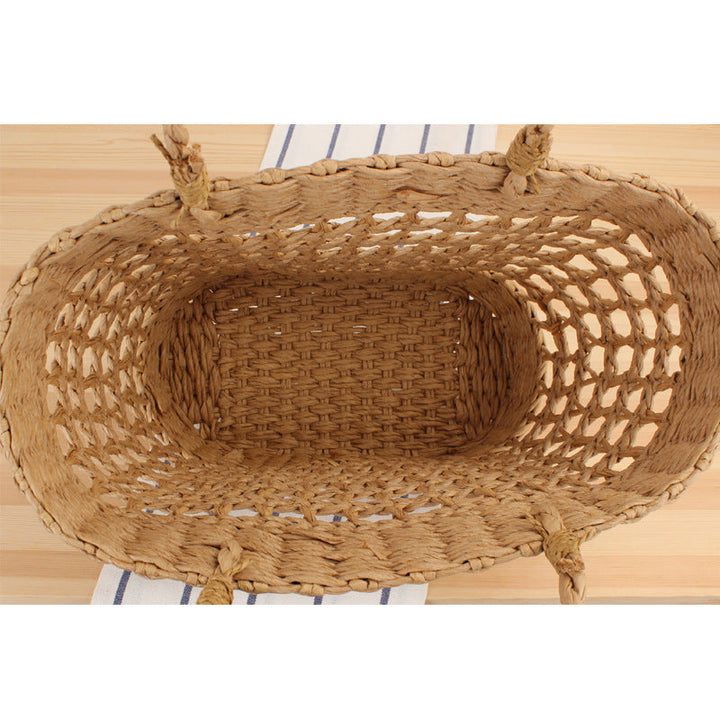 Woven Beach Bag Made of Natural Material Kalsten