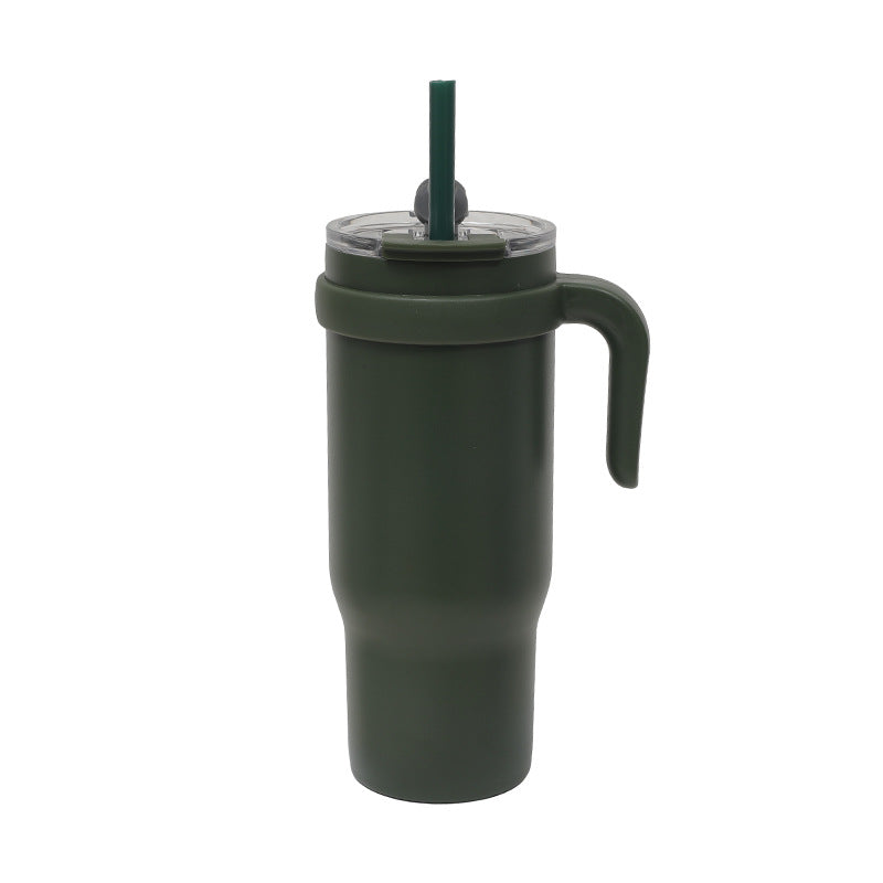 Women's Insulated To-Go Cup with Ergonomic Handle and Flexible Straw Kalsten
