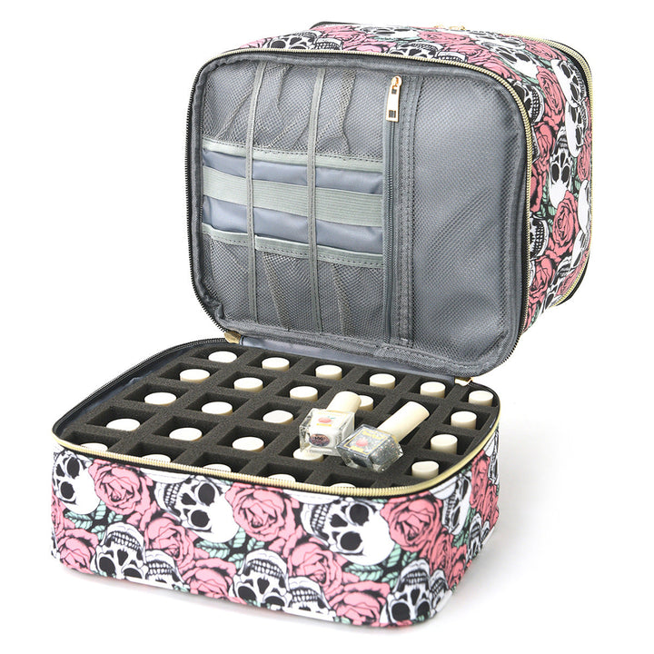 Cosmetic storage bag with two separate compartments Kalsten