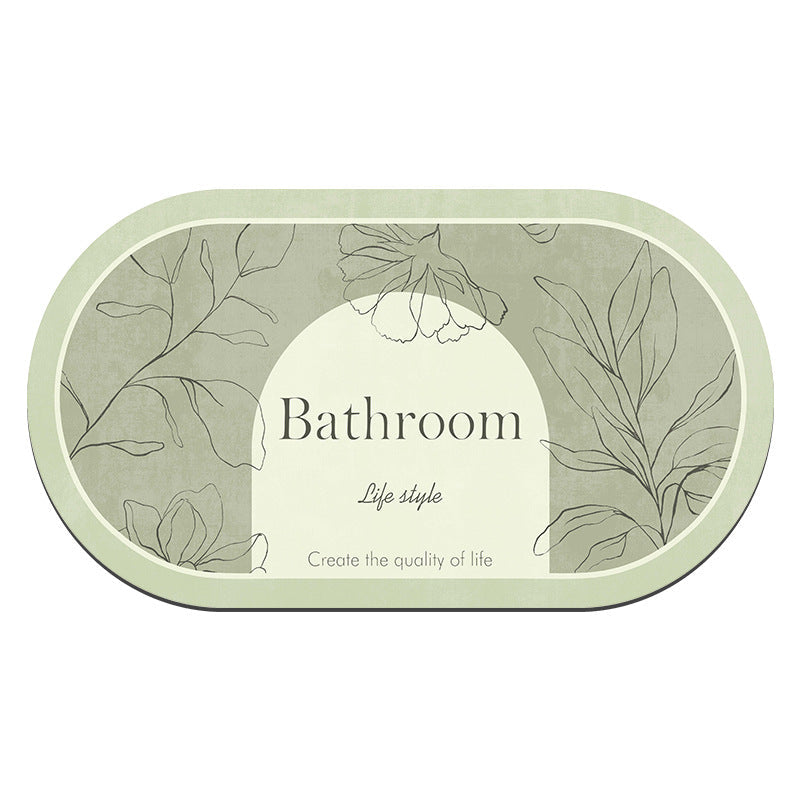 Elegant Floral Design Bathroom Mat Kalsten
