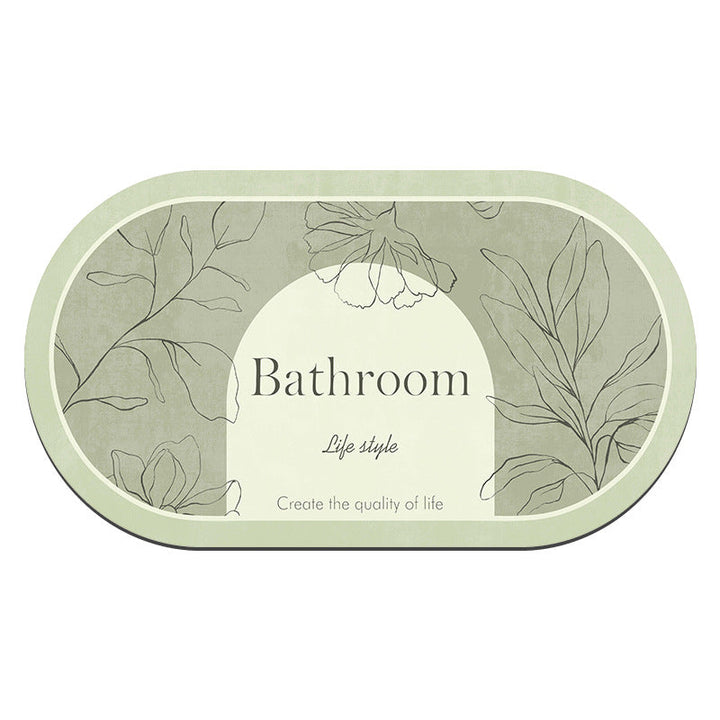 Elegant Floral Design Bathroom Mat Kalsten
