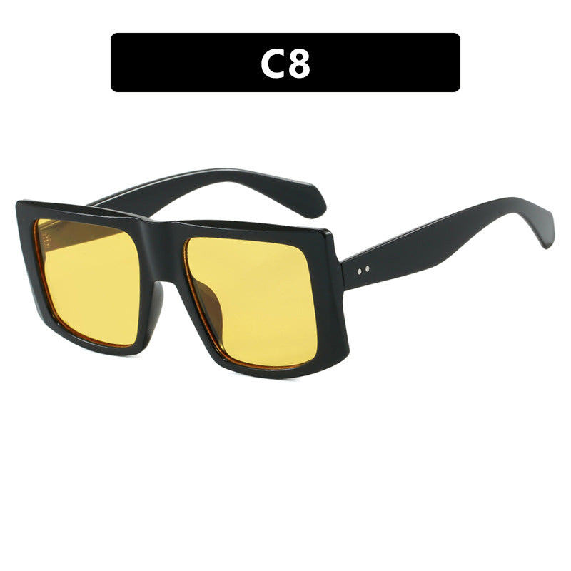 Women's square sunglasses with robust plastic frame and protective UV filter Kalsten