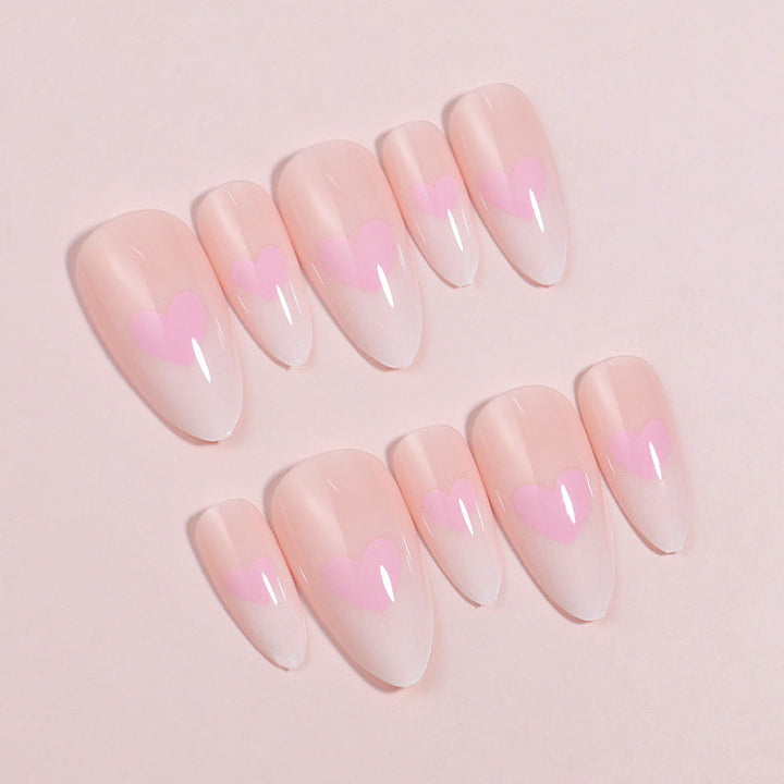 Heart-Accent Press-On Nail Set Kalsten