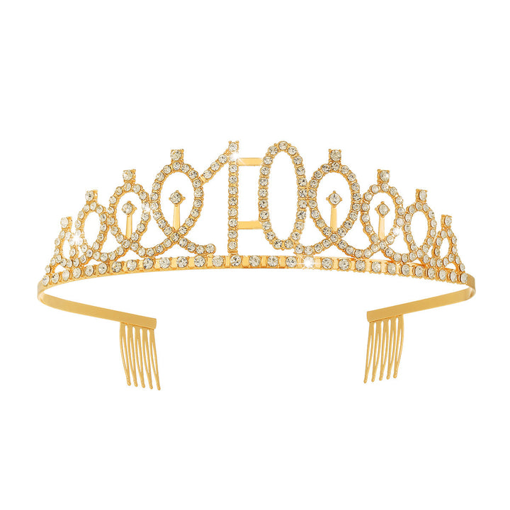 Women's Crystal-Embellished Tiara with Elegant Design Kalsten