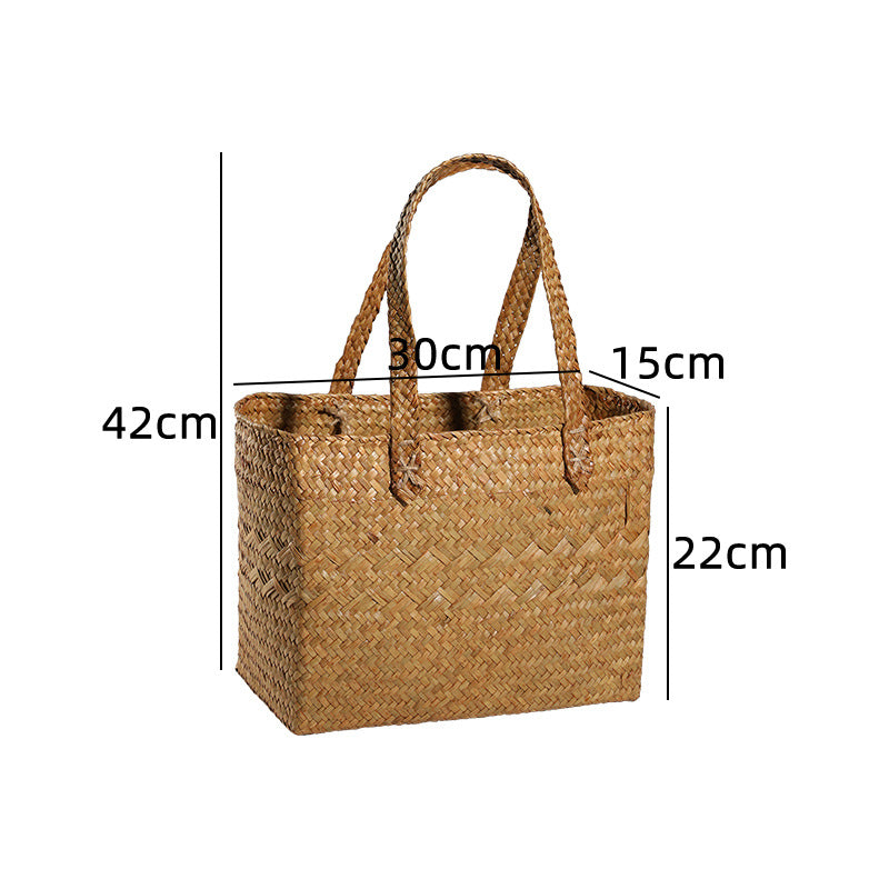 Premium Handwoven Natural Storage Tote Kalsten