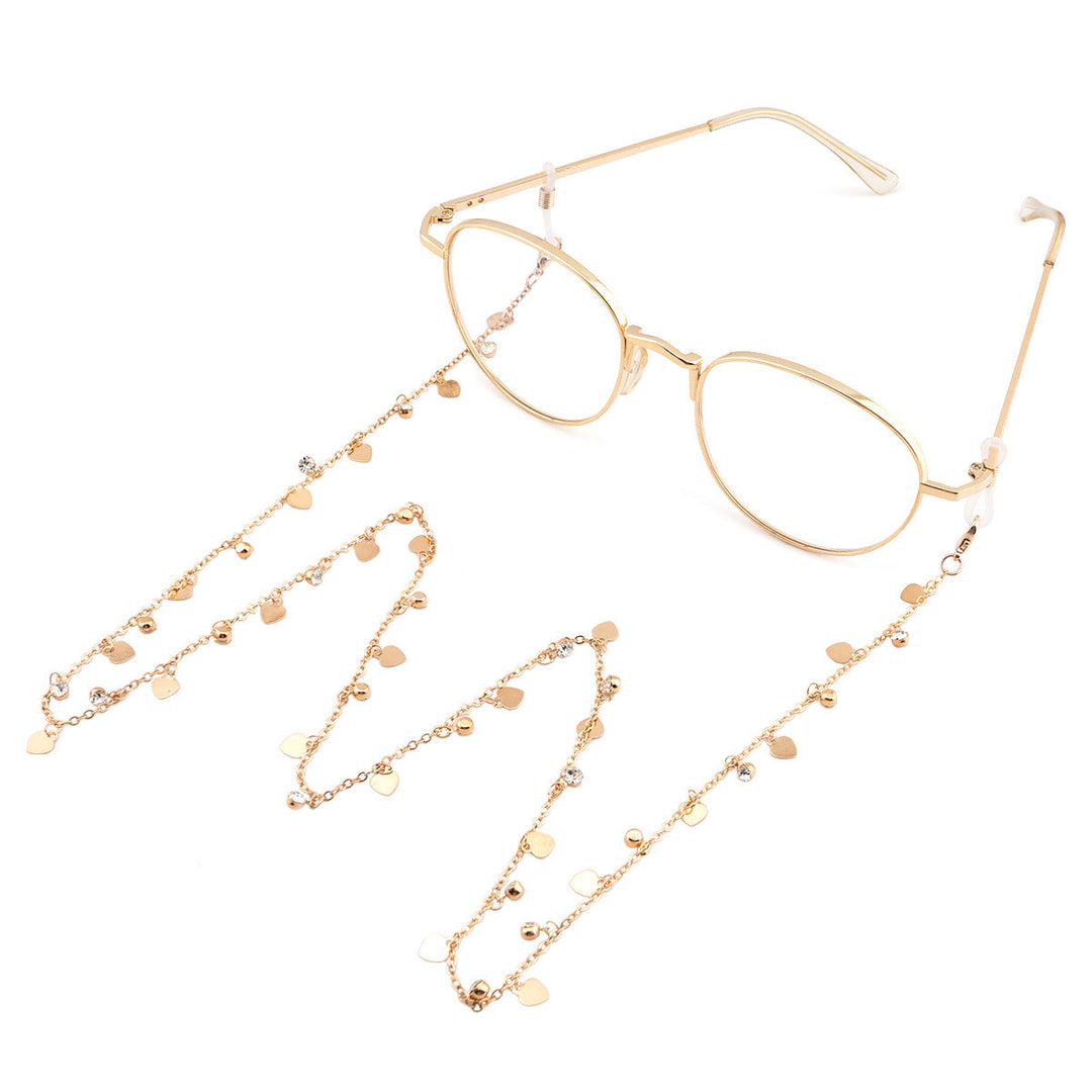 Heart-Shaped Crystal Eyewear Chain Kalsten