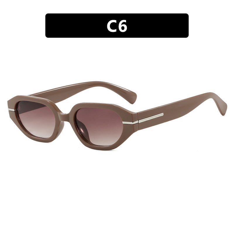 Women's stylish geometric sunglasses with mirrored lenses and unique frame Kalsten
