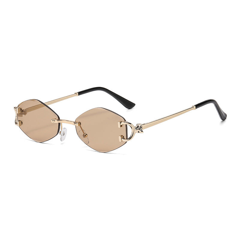 Women's futuristic sunglasses with striking hexagonal frame and high-quality glitter accents Kalsten