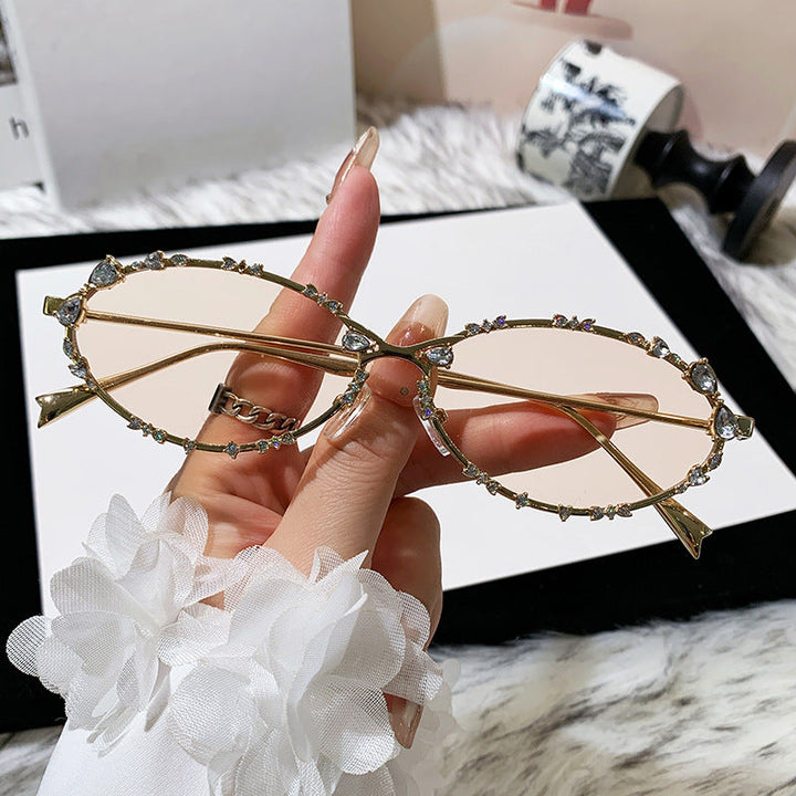 Women's extravagant oversized sunglasses with futuristic design Kalsten