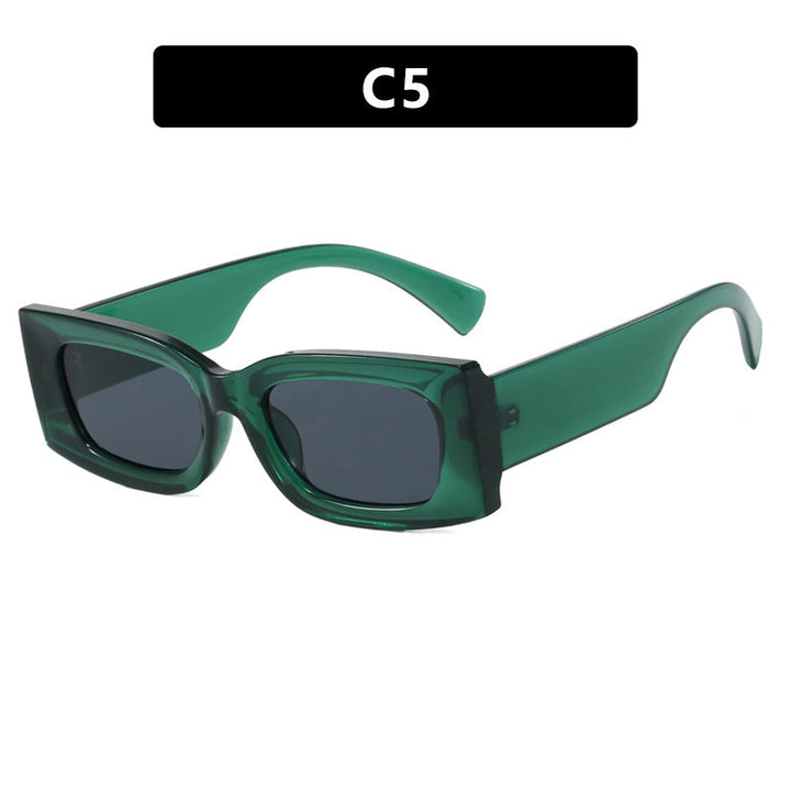 Women's fashionable square sunglasses with transparent frame and protective UV filter Kalsten