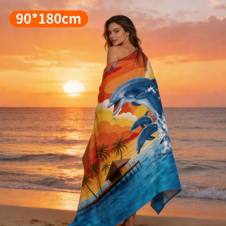 Beach towel with colorful stripe pattern Kalsten