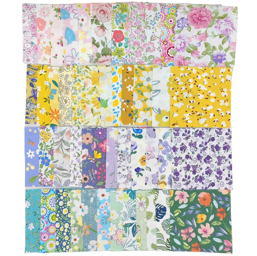 Assorted Quilting Cotton Squares Bundle For Patchwork And Craft