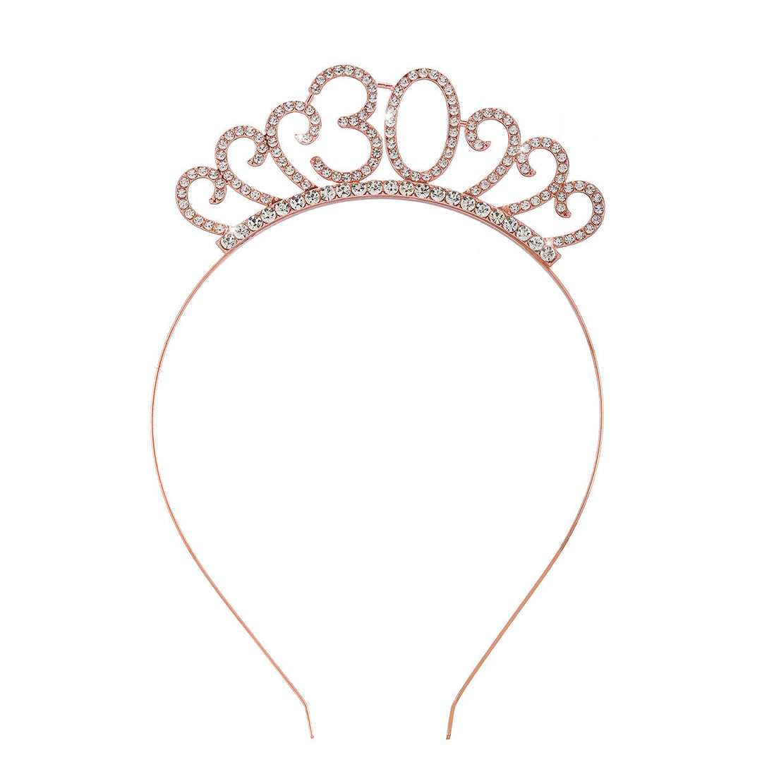 Ladies Crystal Tiara with Custom Designed Number Motif Kalsten