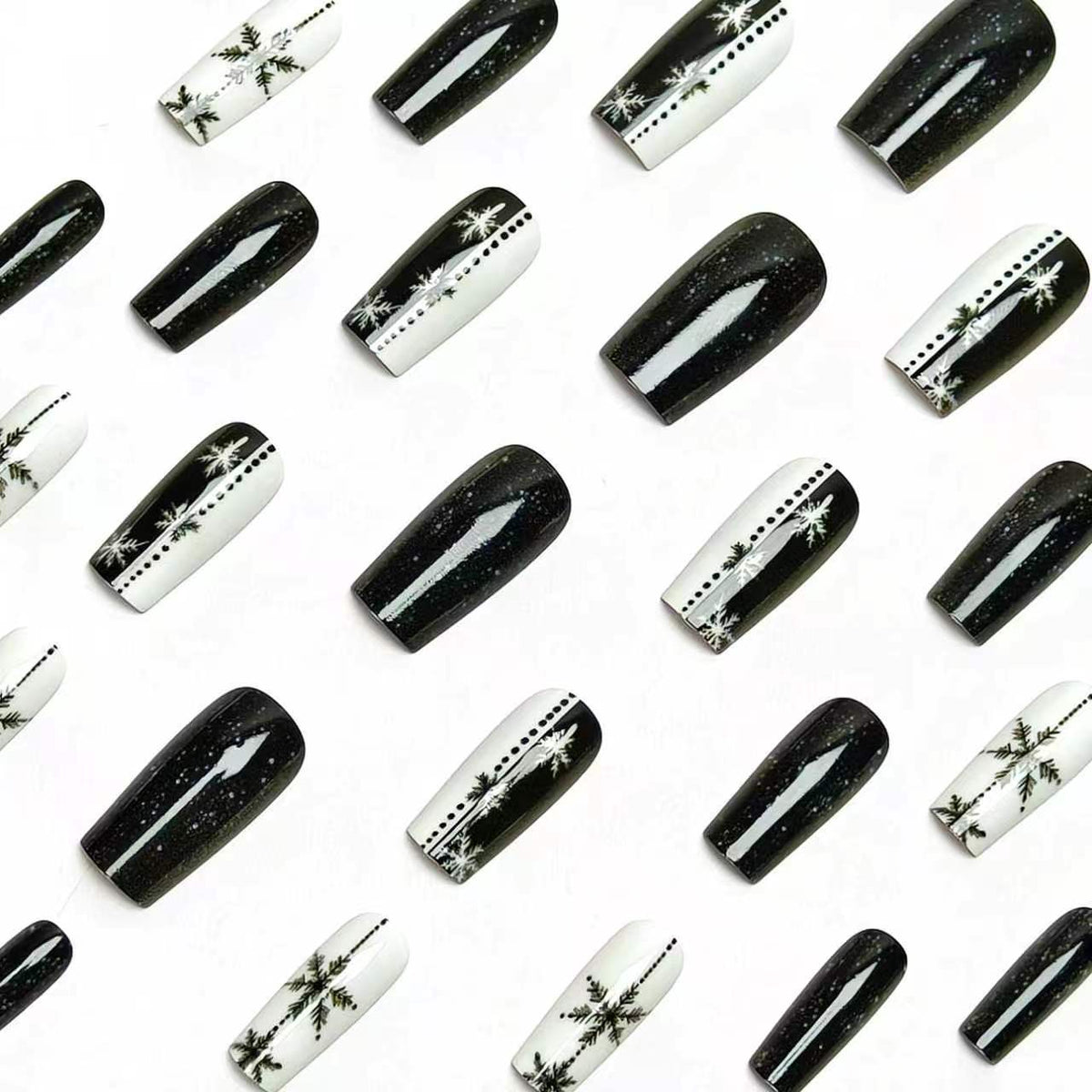 Elegant Winter Snowflake Nail Art Acalora