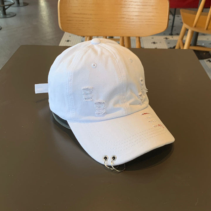 Unisex Distressed Cotton Adjustable Baseball Cap Kalsten