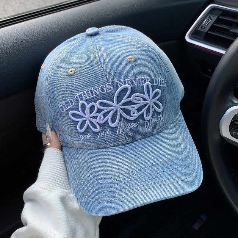 Women's Embroidered Denim Cap Kalsten