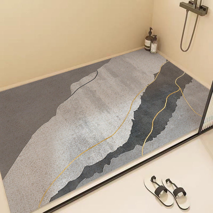 Marble Pattern Shower Mat Kalsten
