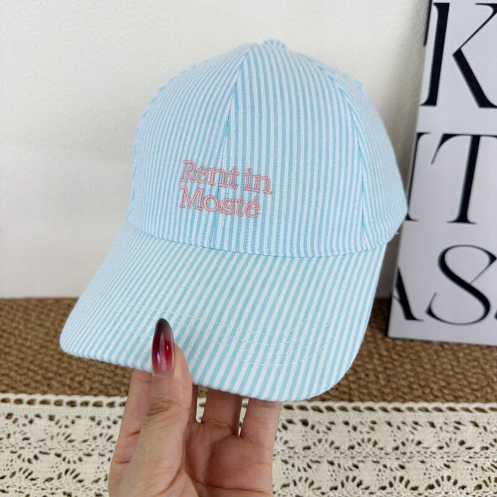 Women's Striped Embroidered Baseball Cap Kalsten