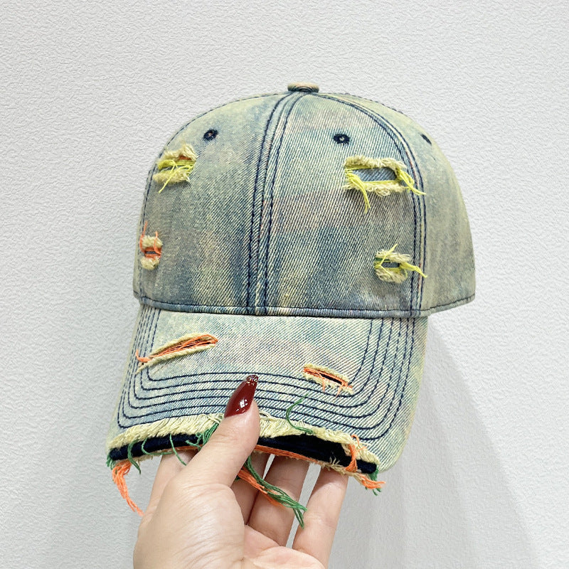 Women's Distressed Denim Baseball Cap Kalsten   1784084142