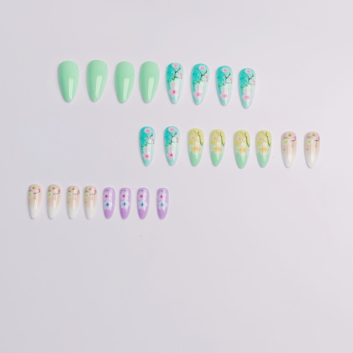 Floral Themed 3D Nail Art Acalora