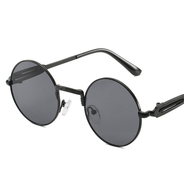 Women's round fashionable sunglasses with fine metal frame Kalsten