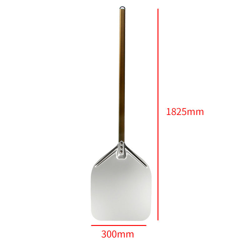extra-long wooden handled aluminum pizza peel with flat square paddle Kalsten