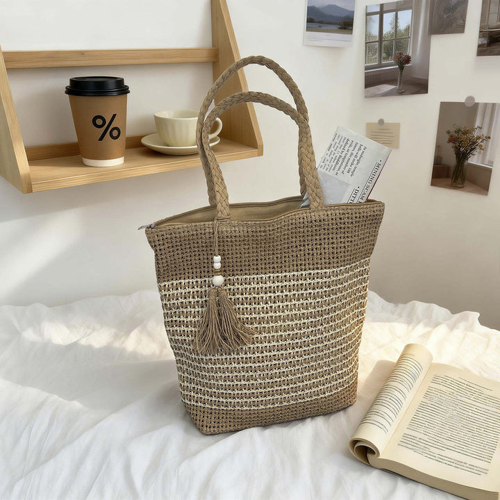 Elegant Woven Beach Bag Kalsten
