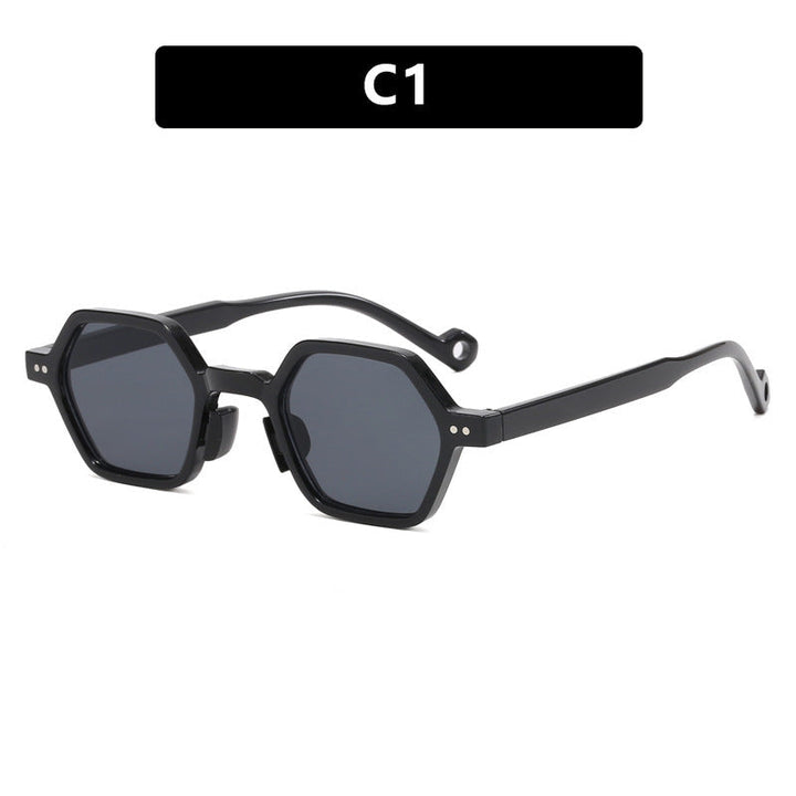 Women's hexagonal sunglasses with transparent frame Kalsten