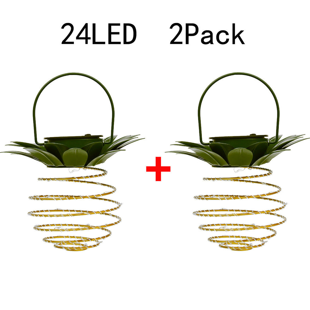 Spiral Hanging Solar LED Lantern With Lotus Canopy And Carrying Handle Kalsten