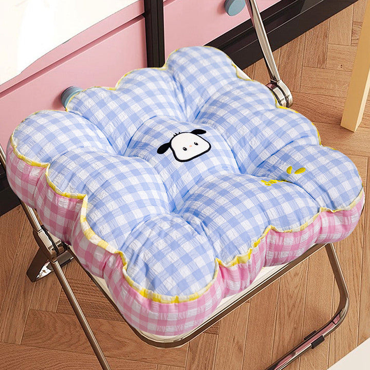 Padded seat cushion with floral motif Kalsten