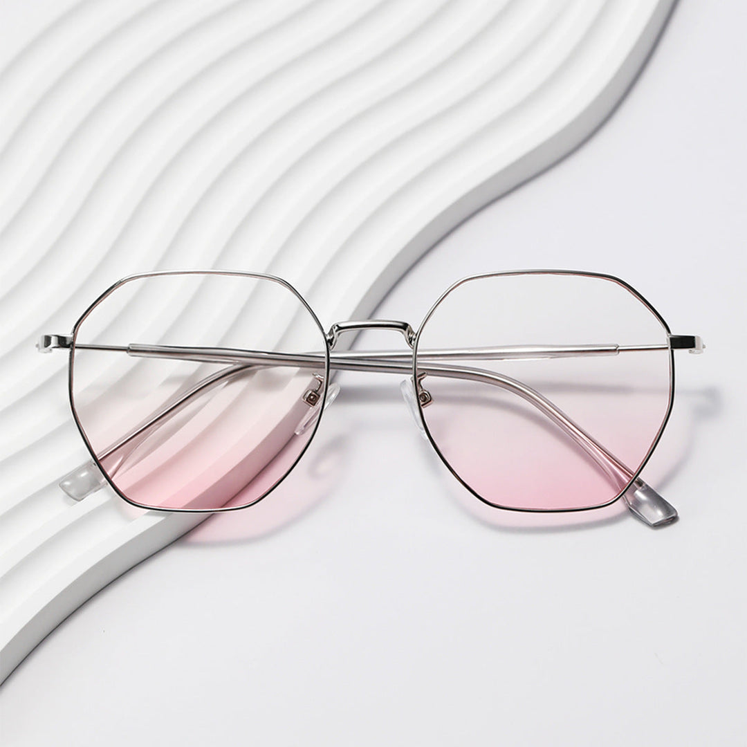 Women fashionable octagonal sunglasses with trendy metal frame Kalsten