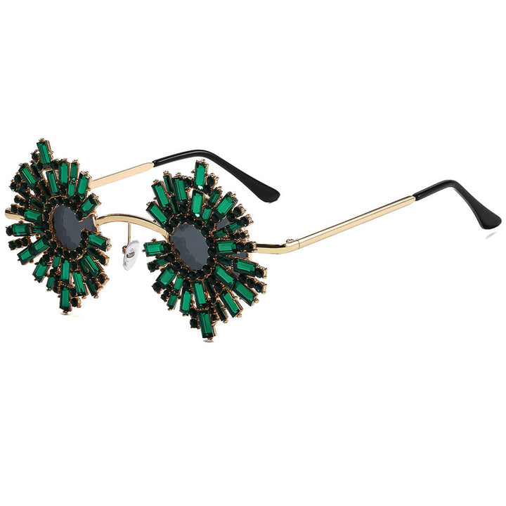 Ladies extravagant designer sunglasses with colorful crystal decoration Kalsten