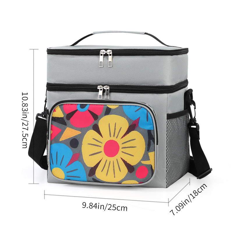 Insulated picnic cooler bag with stylish floral design Kalsten