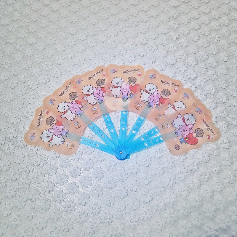 Ladies fan with colorful animal motifs Kalsten