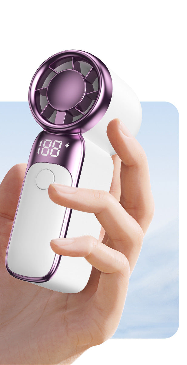 Women Handy Mini Fan with Digital Display Kalsten