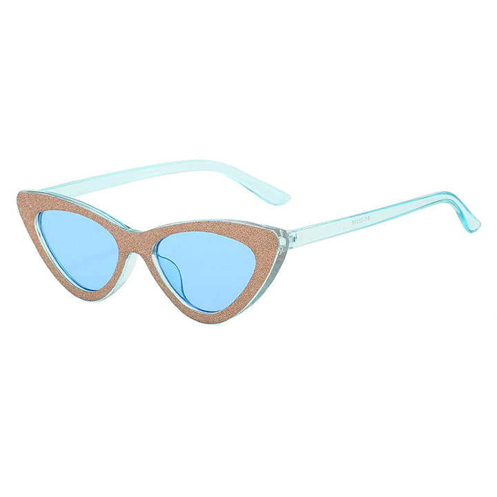 Ladies Cat-Eye Sunglasses with Glamorous Glitter Frame Kalsten
