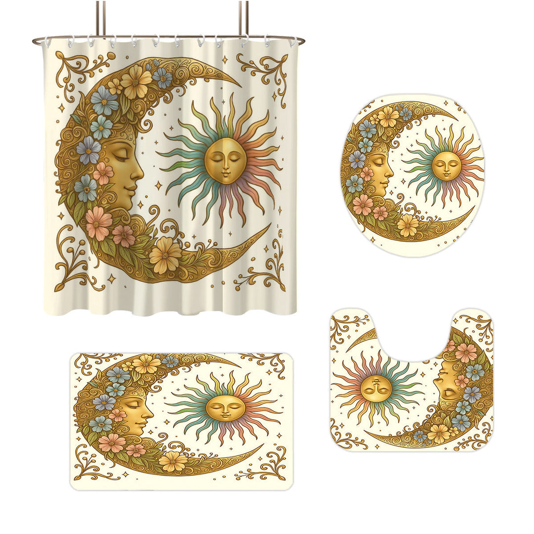 Celestial-Themed Four-Piece Bathroom Décor Set Kalsten