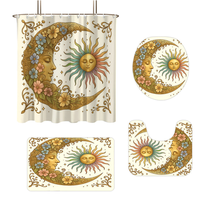 Celestial-Themed Four-Piece Bathroom Décor Set Kalsten